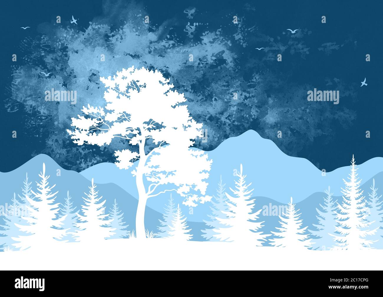 Picture art landscape mountains hi-res stock photography and images - Alamy