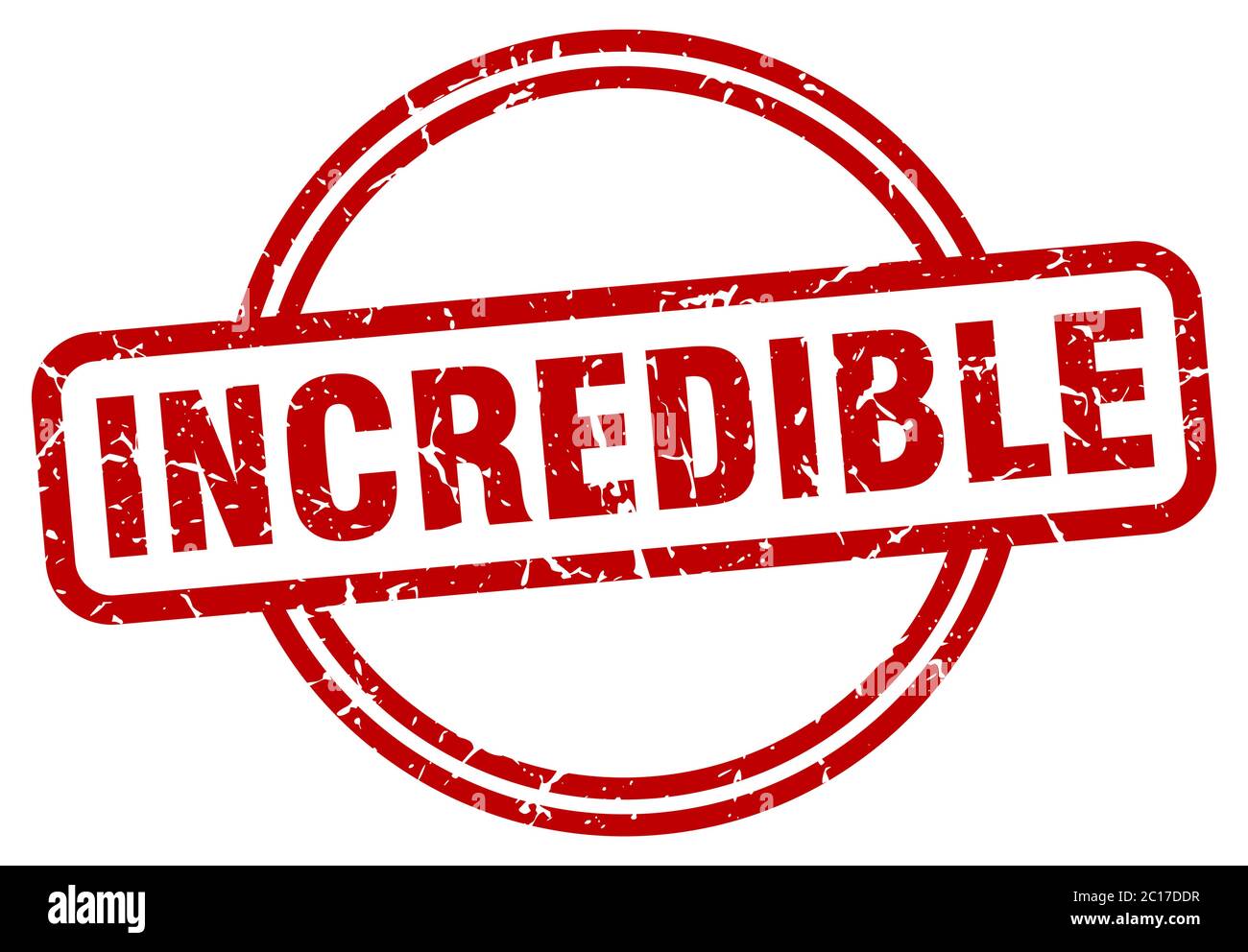 incredible grunge stamp. incredible round vintage stamp Stock Vector ...