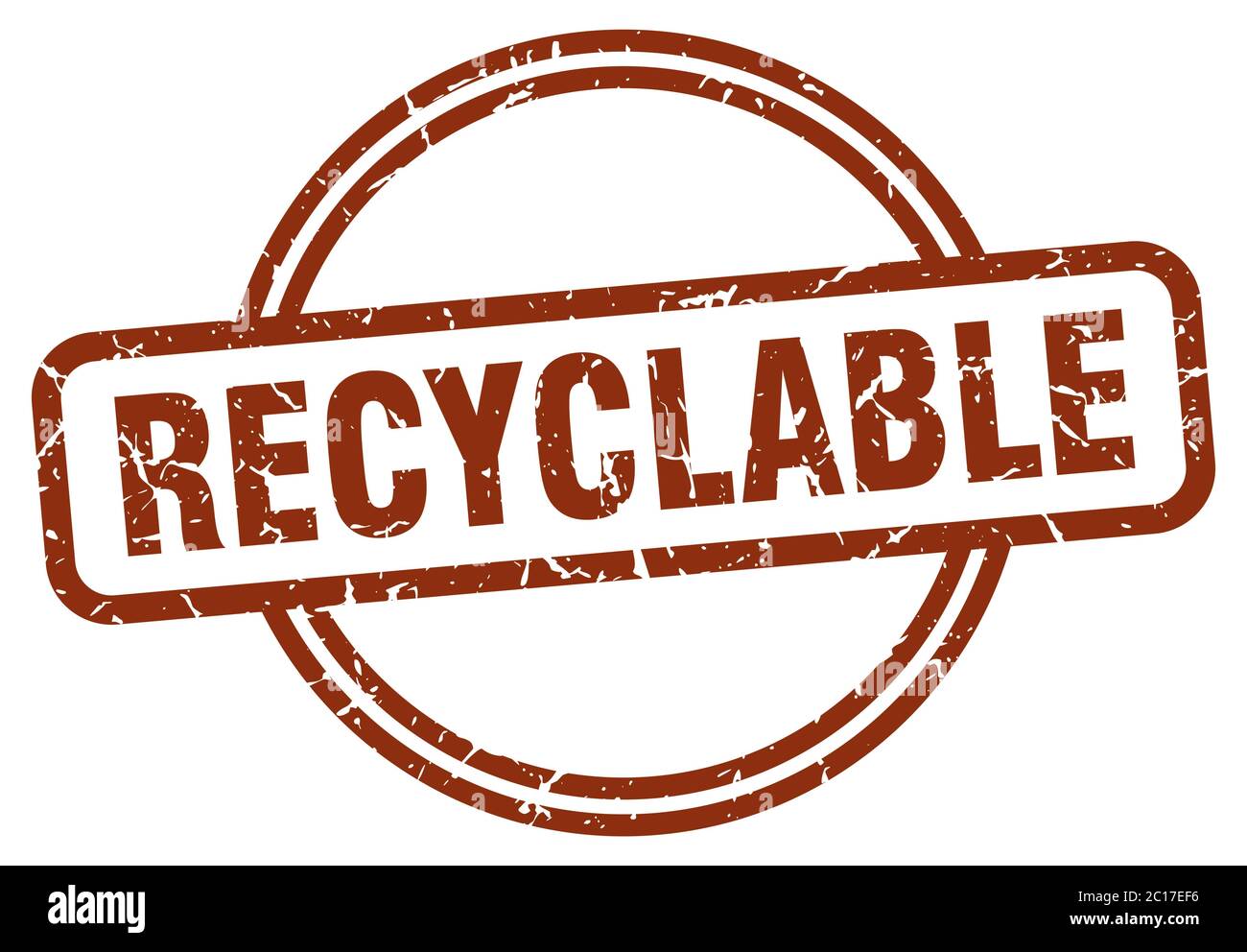 Recyclable stamp sign round hi-res stock photography and images - Alamy
