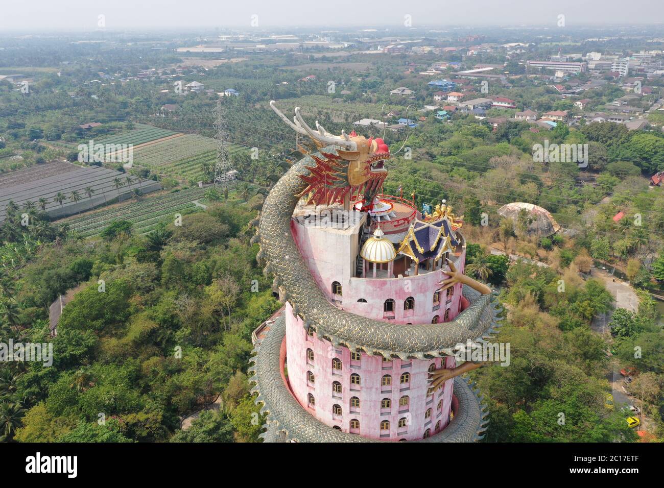 Beautiful View Of Wat Samphran Temple In Nakhon Pathom Thailand Stock Photo Alamy