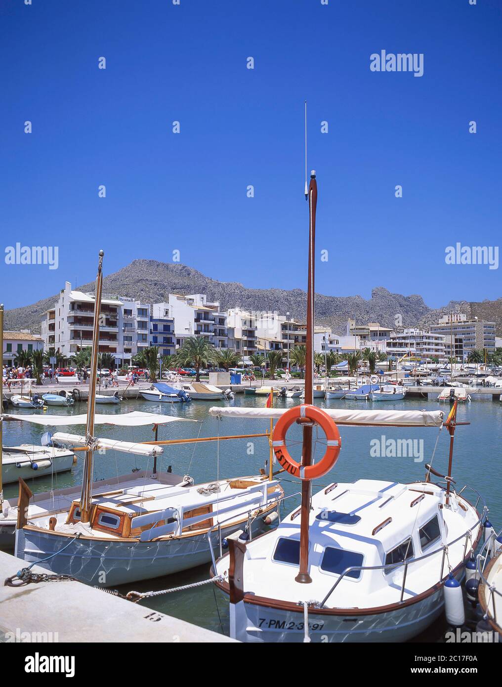 Fishing boats in harbour marina harbor holiday resort resorts pu hires