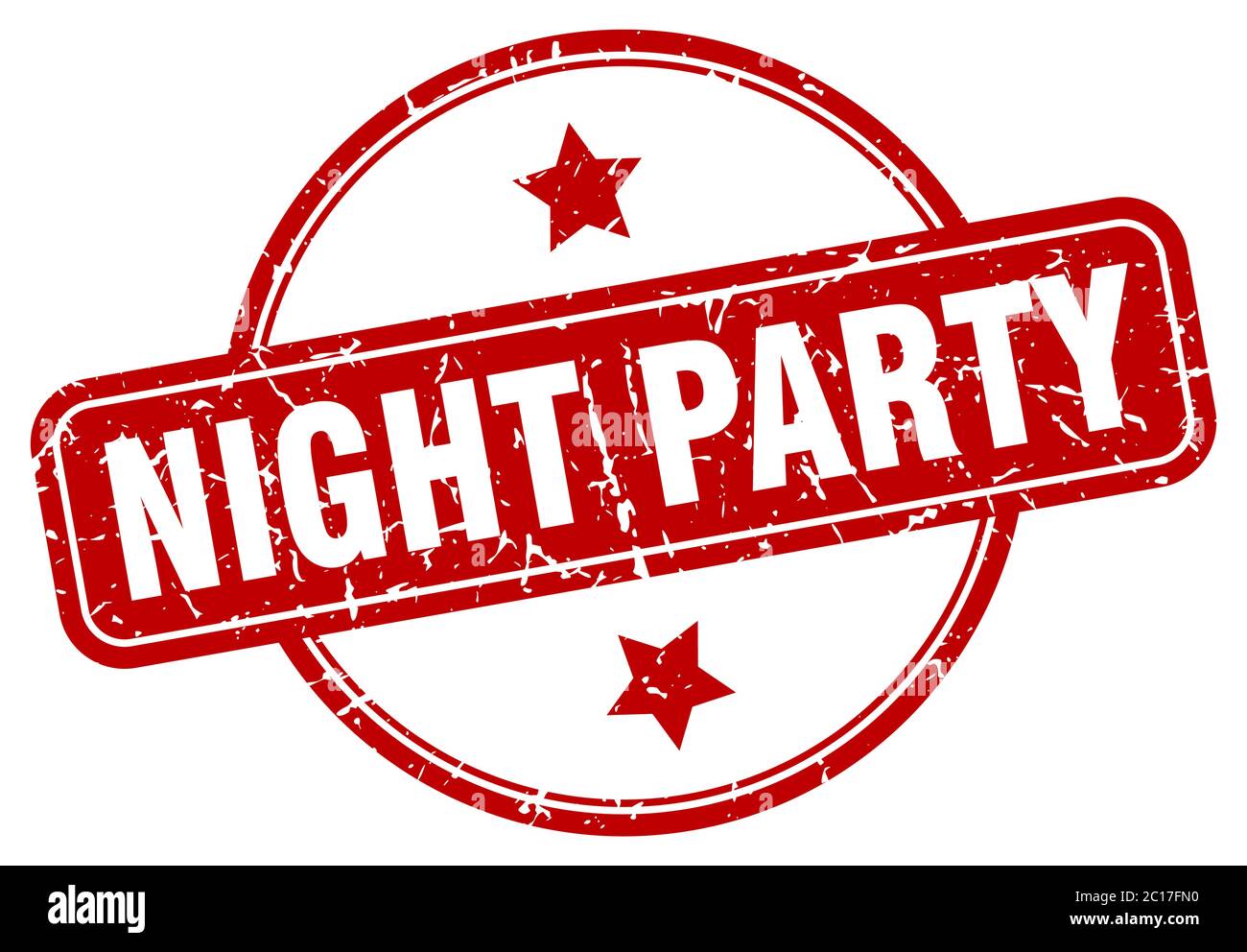night party grunge stamp. night party round vintage stamp Stock Vector ...
