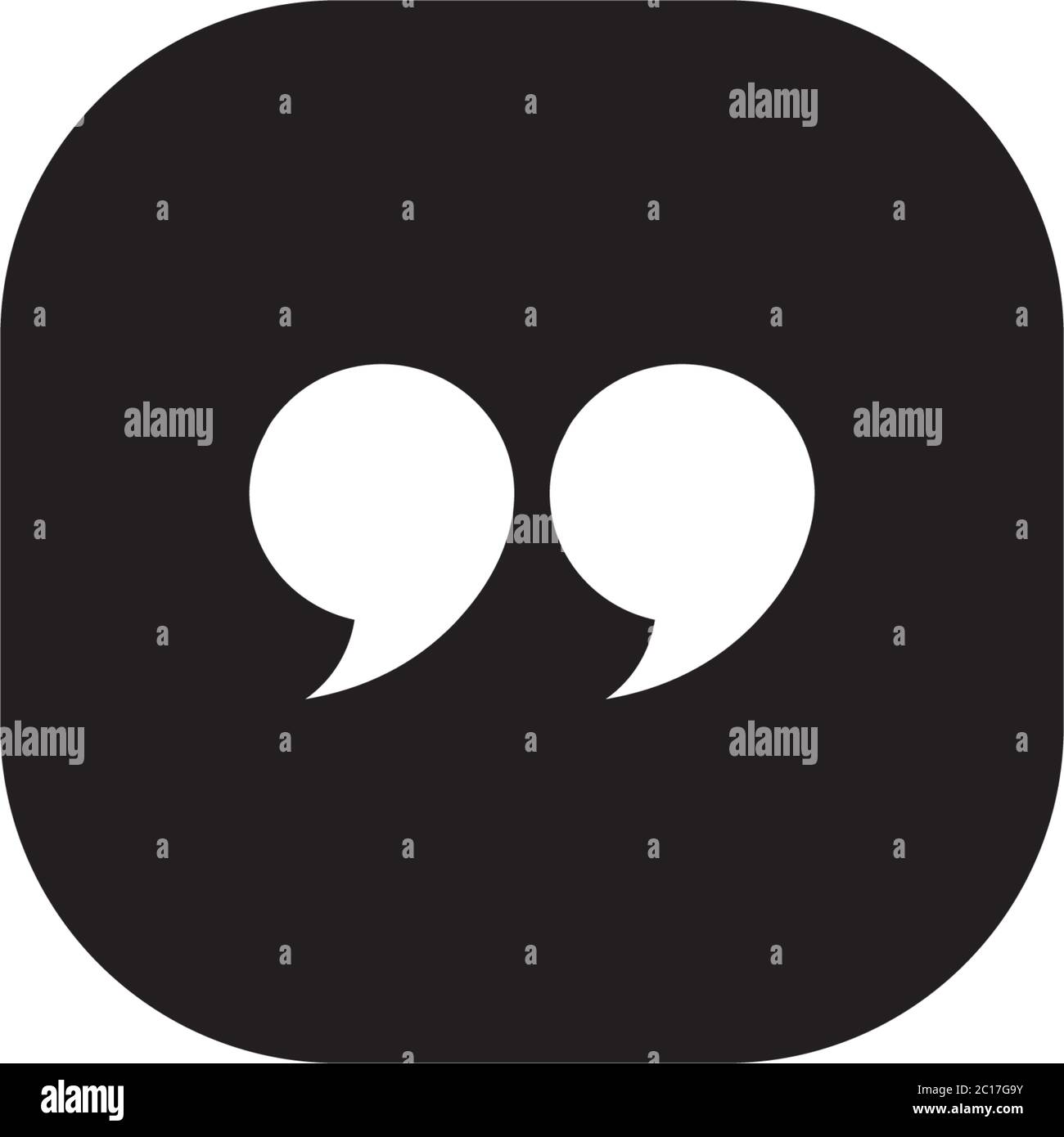 Quote icon. Quotation paragraph symbol. double comma mark. bubble dialogue speech sign. vector illustration Stock Vector