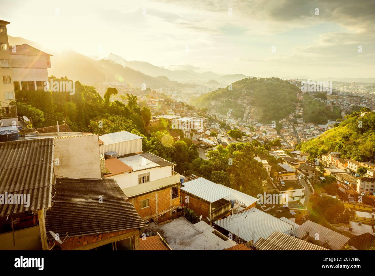 Morro da Coroa favela in Santa Teresa district of Rio de Janeiro, Brazil Stock Photo