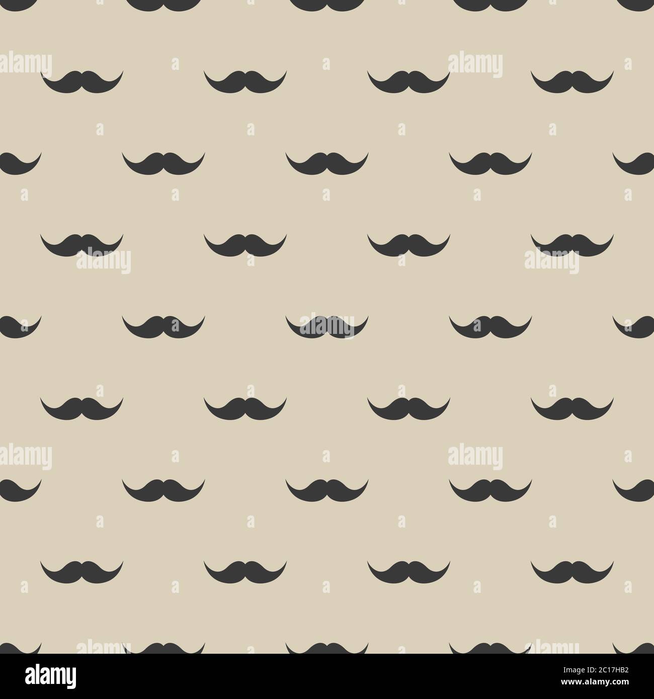 Seamless pattern with mustache. Vintage retro moustache. Facial hair ...