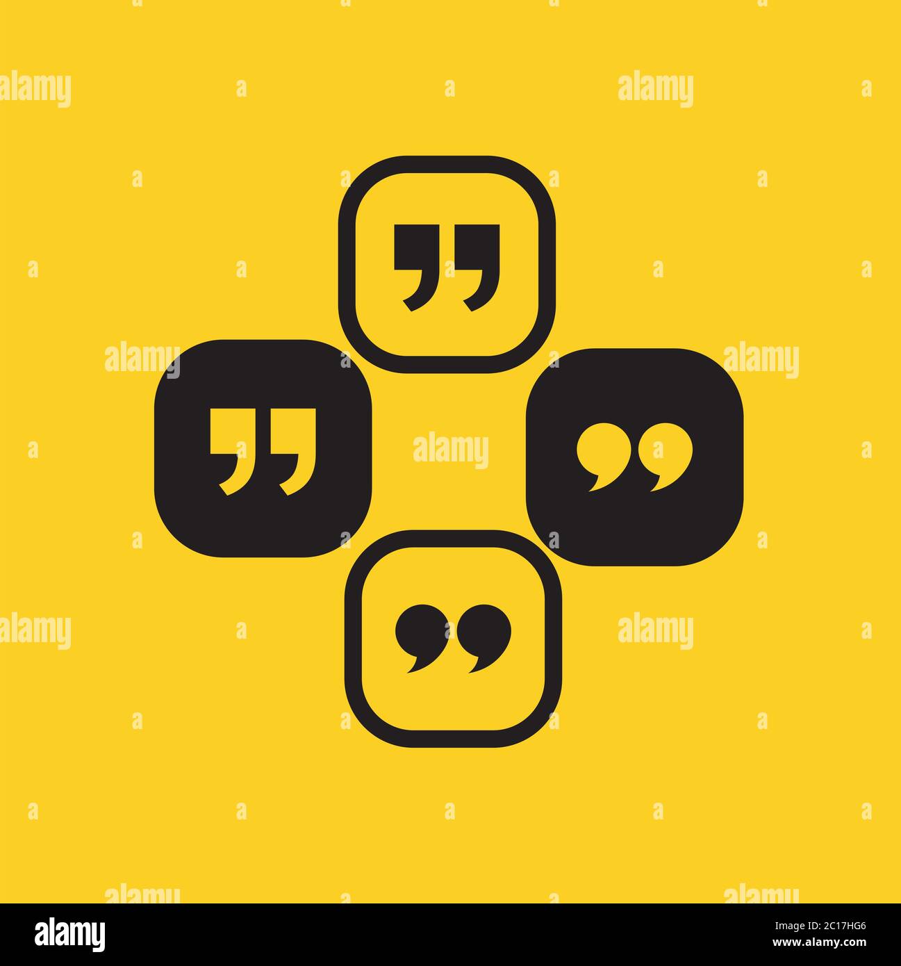 Quote icon. Quotation paragraph symbol. double comma mark. bubble ...