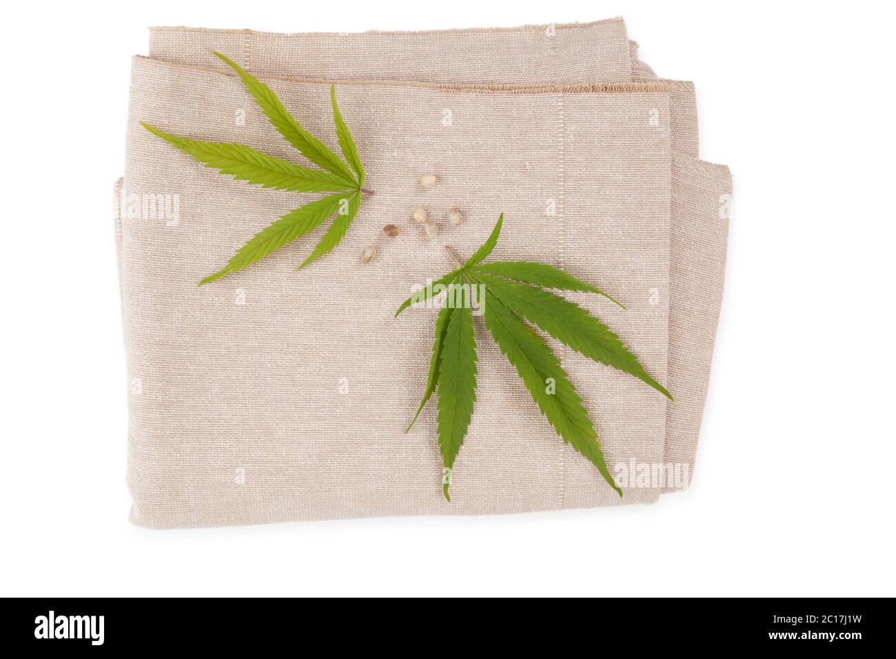 Cannabis hemp cloth Stock Photo
