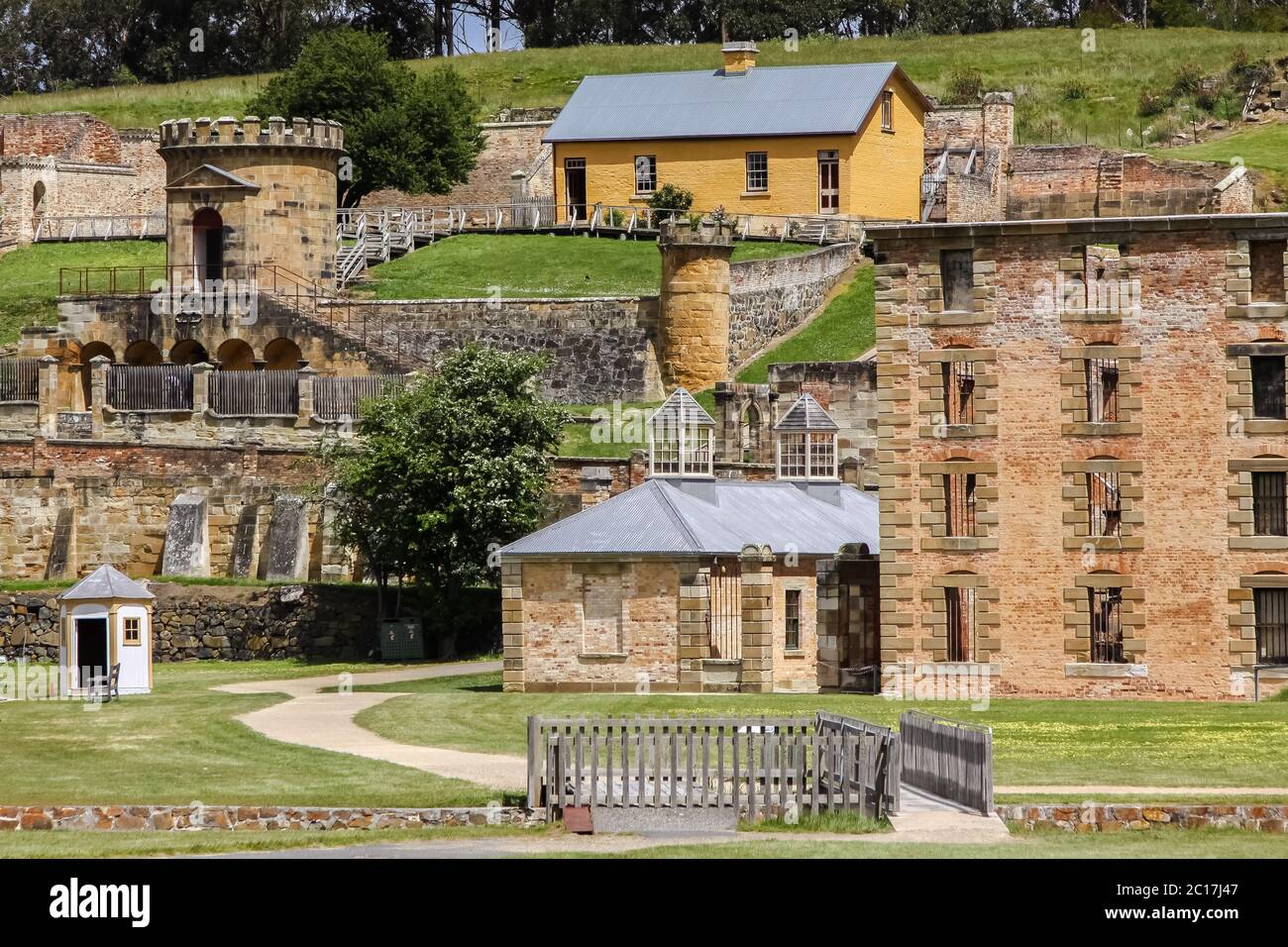 Historic buildings of the World Heritage Site Port Arthur, Tasmania, Australia Stock Photo