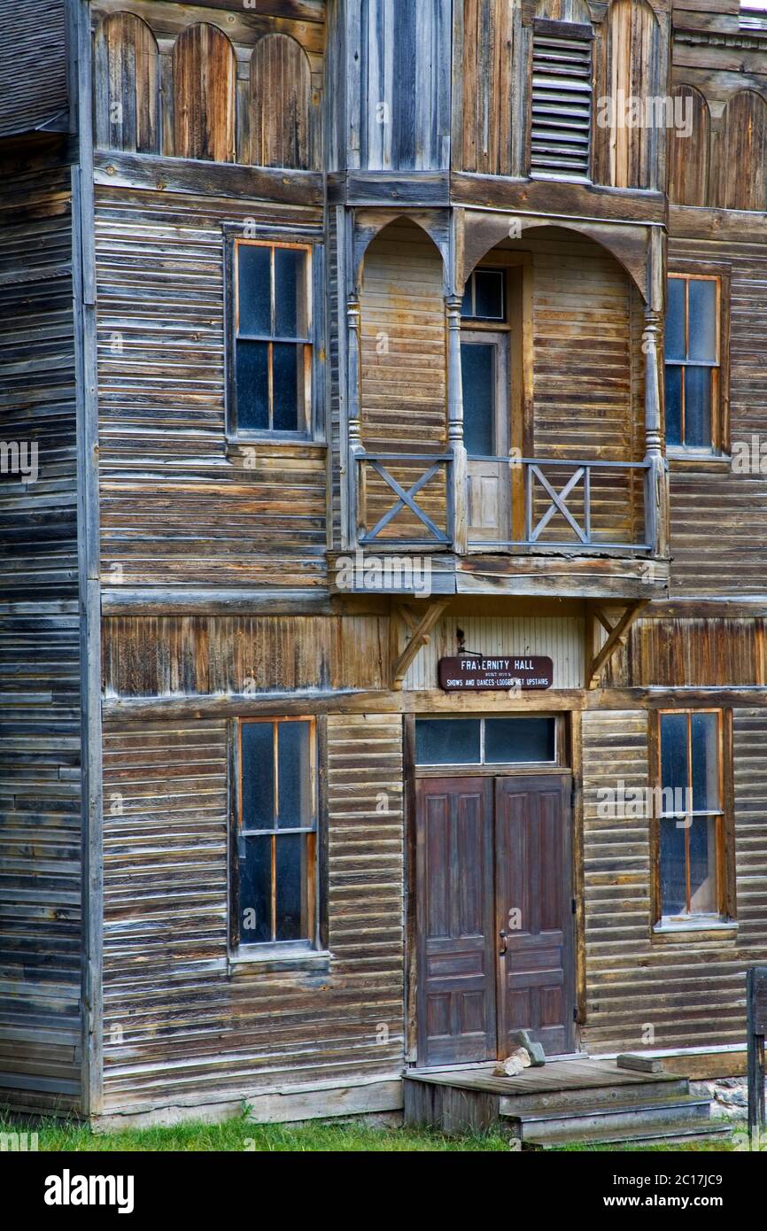 Fraternity Hall, Elkhorn Ghost Town State Park, Boulder, Helena Region ...