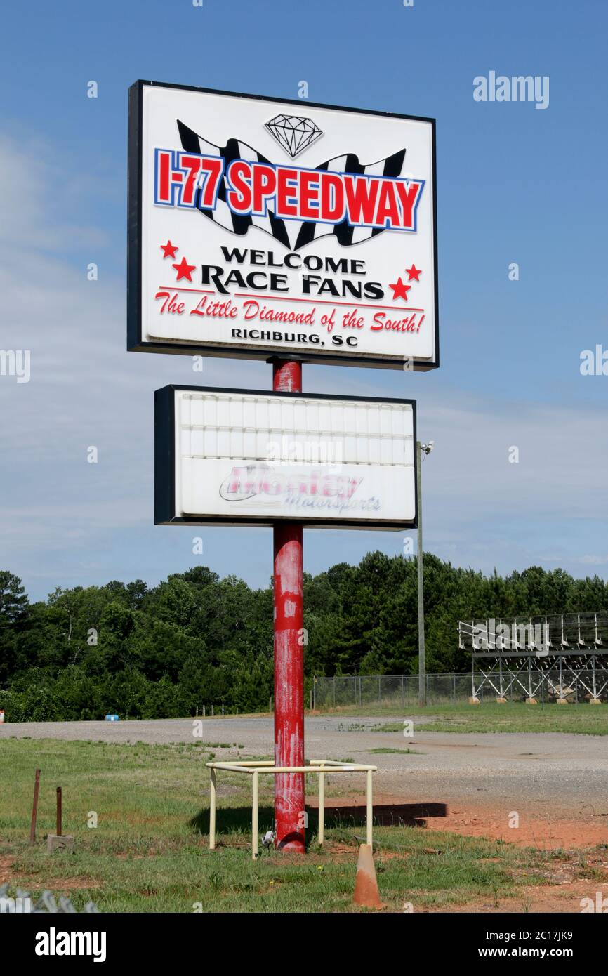 I-77 Speedway Richburg, SC Stock Photo