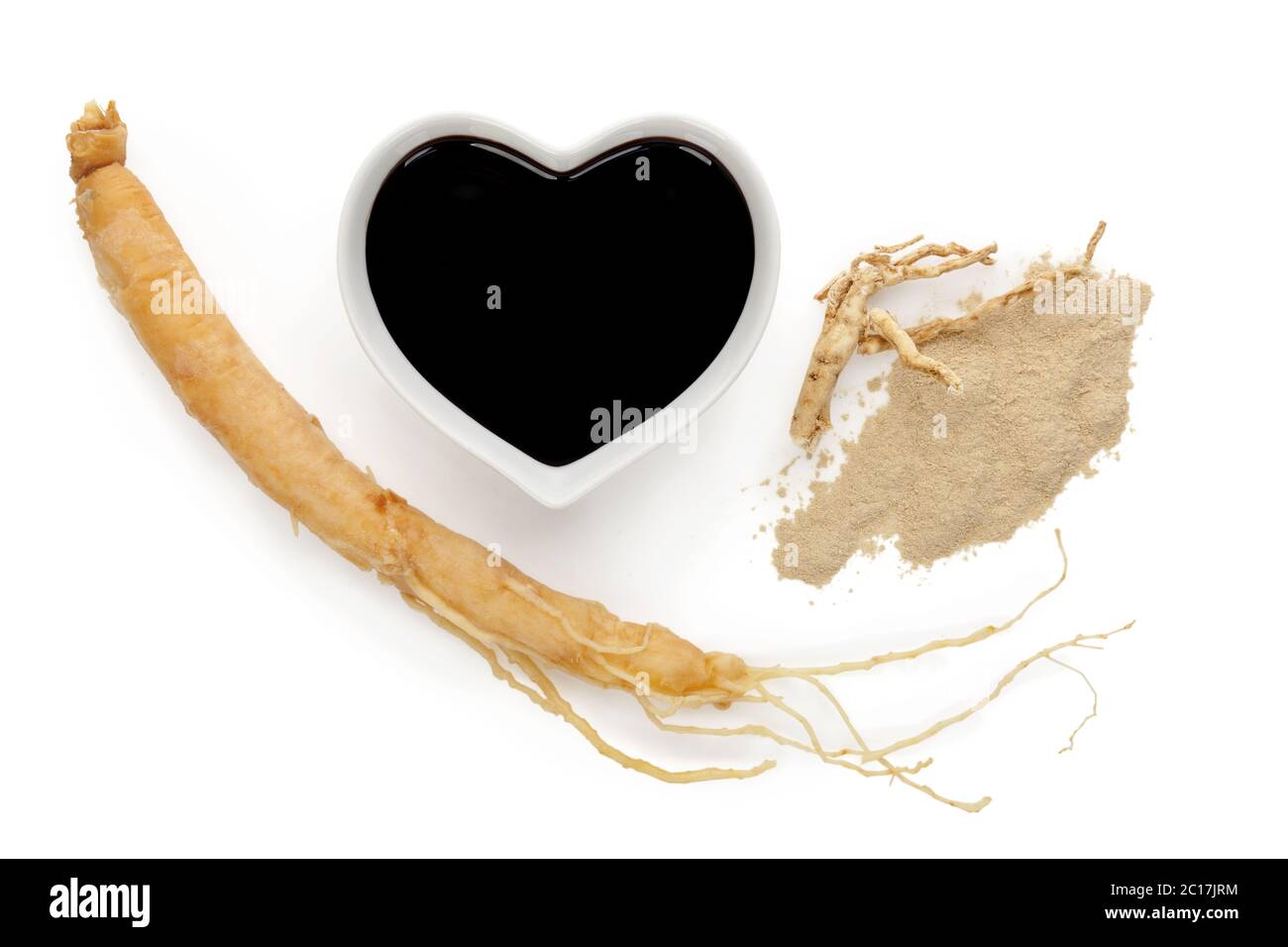 Ginseng ingredients, extract, root and powder Stock Photo Alamy
