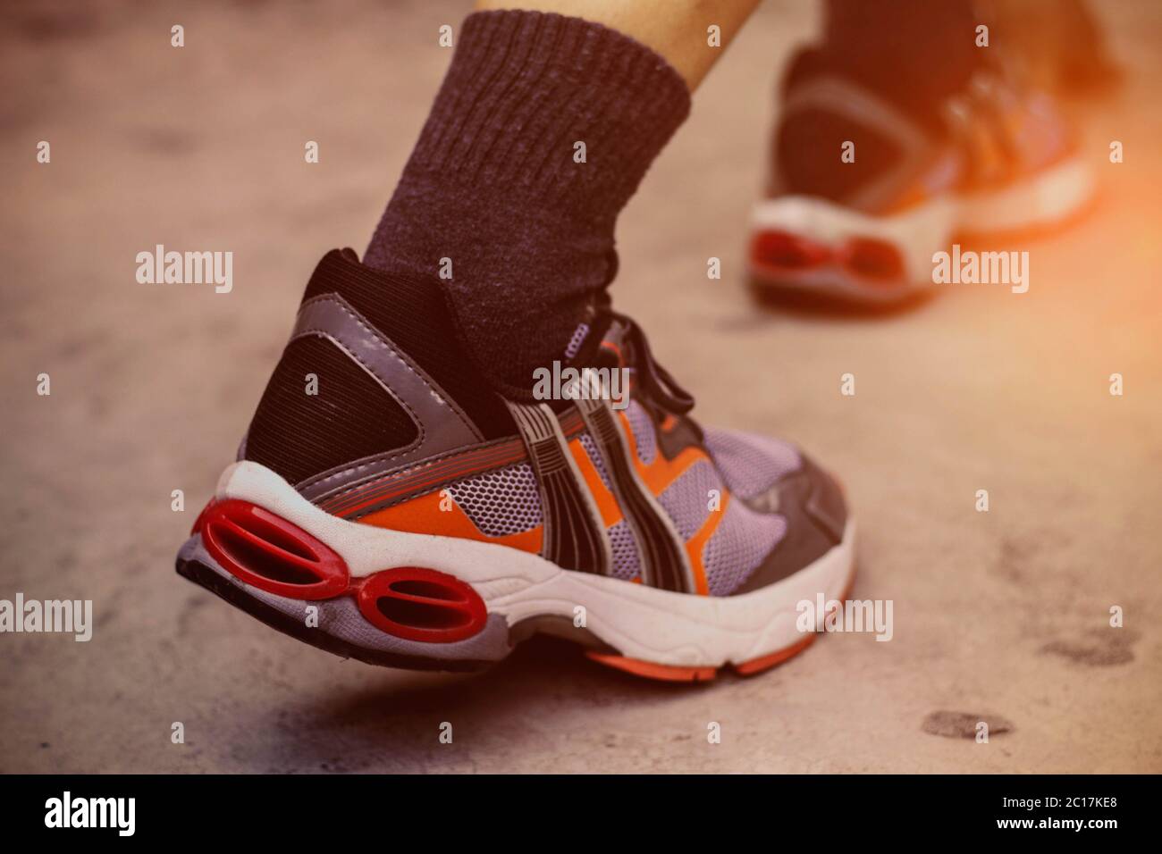 The feet were jogging Stock Photo Alamy