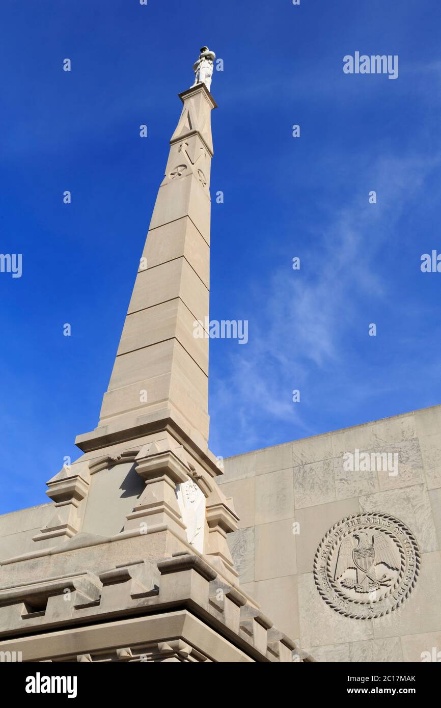 Confederate Monument, Old Capitol, Jackson, Mississippi, USA Stock