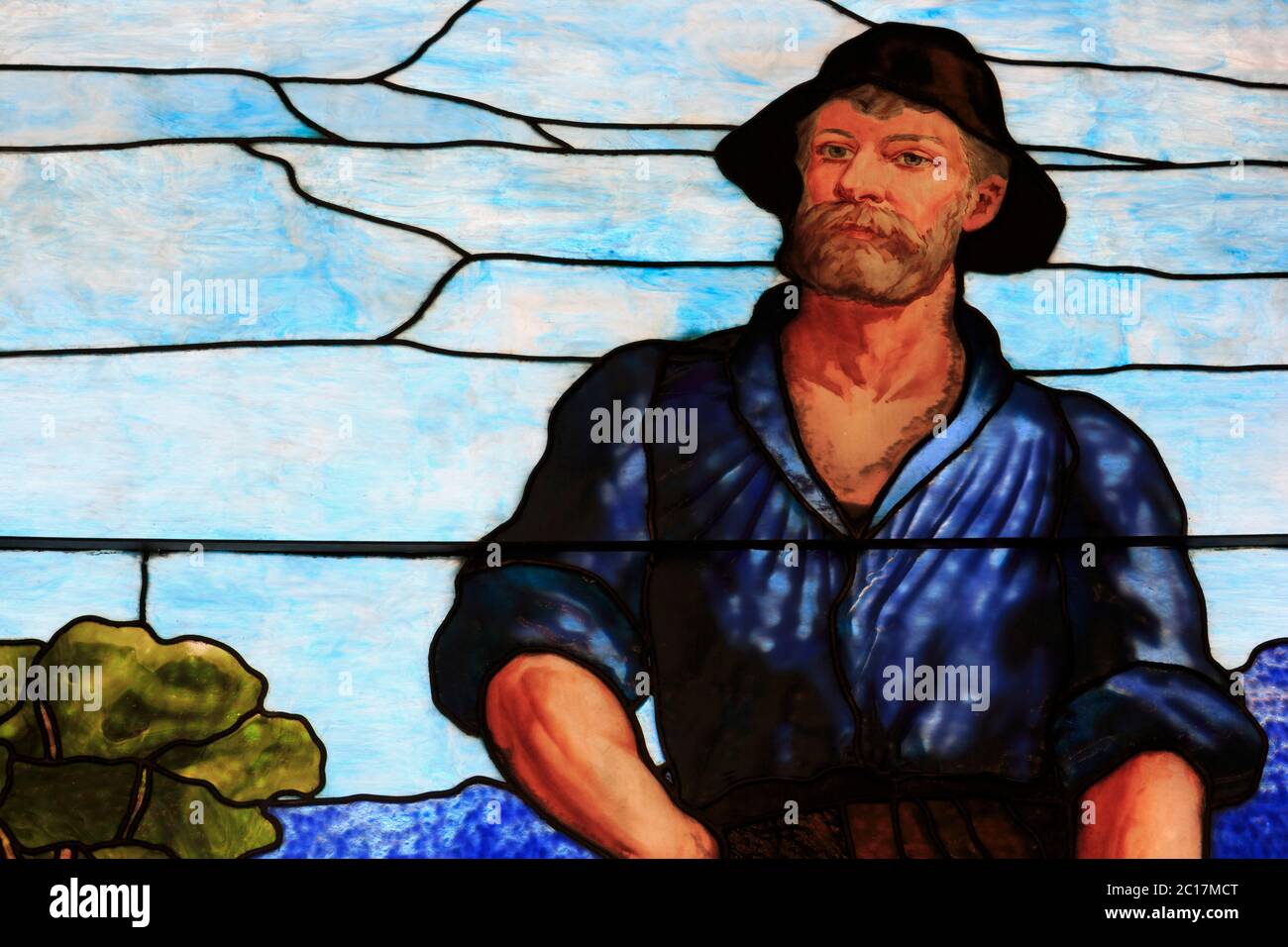 Stained glass, State Capitol Building, Jackson, Mississippi, USA Stock