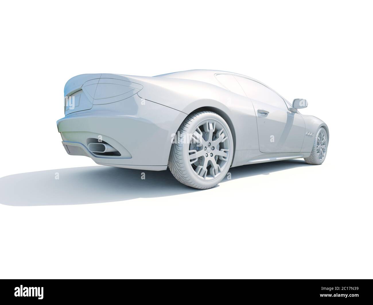 3d Car White Blank Template Stock Photo - Alamy