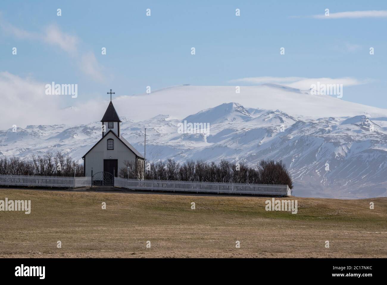 Church at Vodmúlastadir, South Iceland Stock Photo