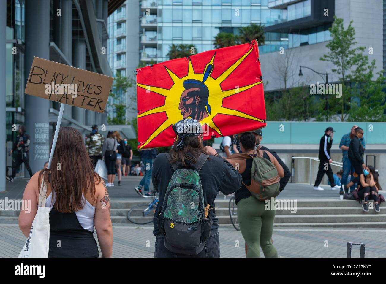 George Floyd Protests, Vancouver, Canada Stock Photo
