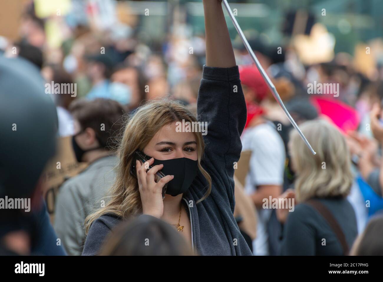 George Floyd Protests, Vancouver, Canada Stock Photo
