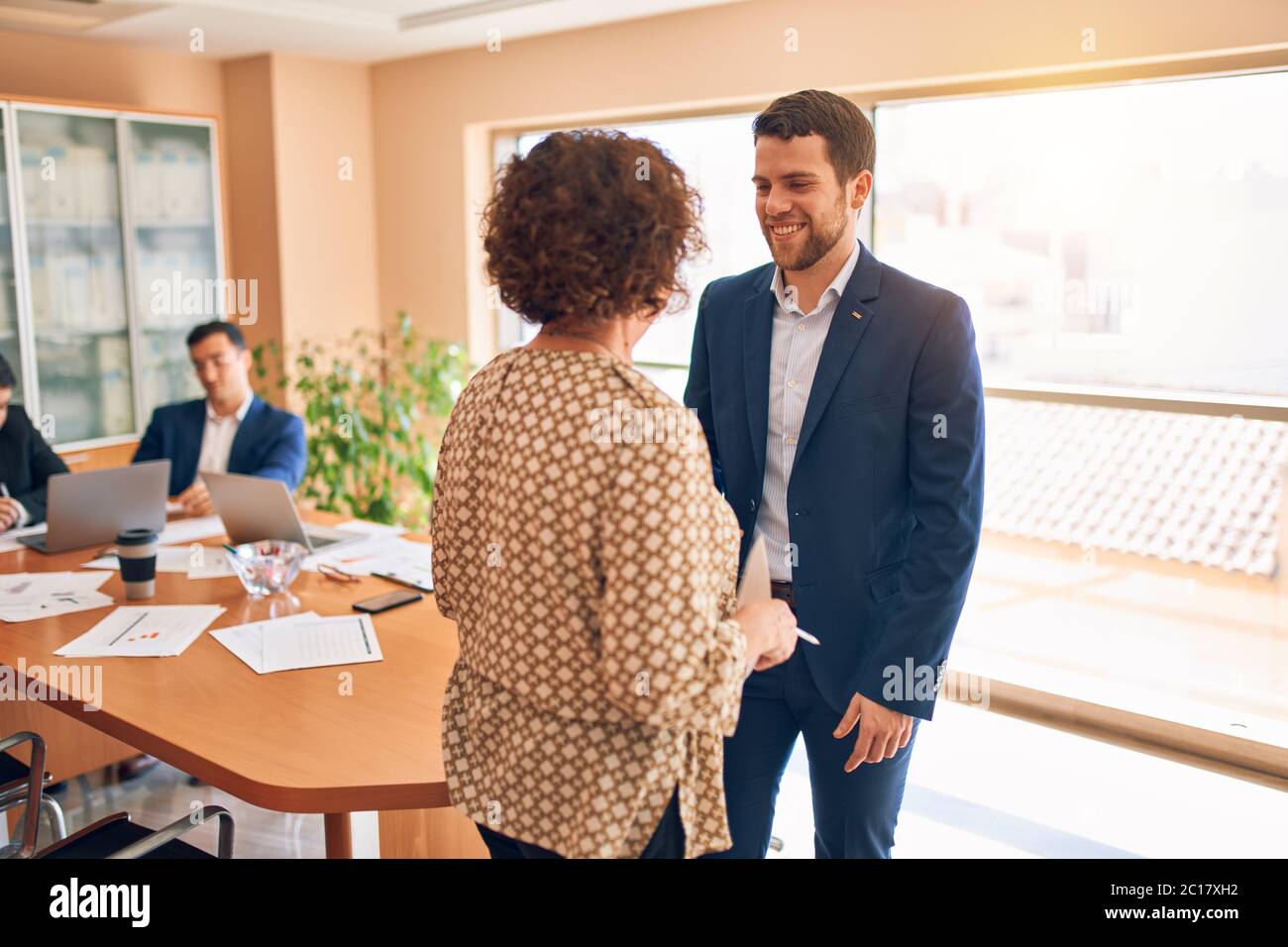 Business lawyers workers meeting at law firm office. Professional