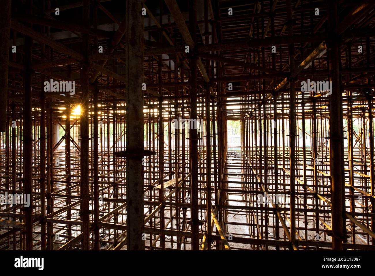 steel structure in construction site Stock Photo - Alamy