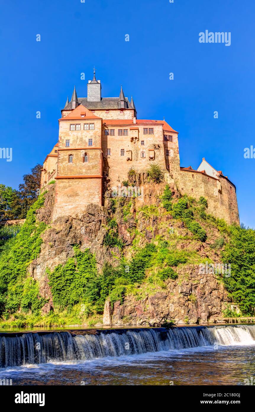 Historic Kriebstein castle near Waldheim in Saxony, GErmany Stock Photo