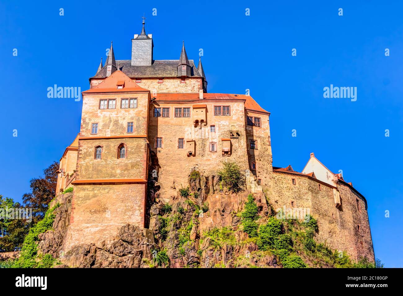 Historic Kriebstein castle near Waldheim in Saxony, GErmany Stock Photo
