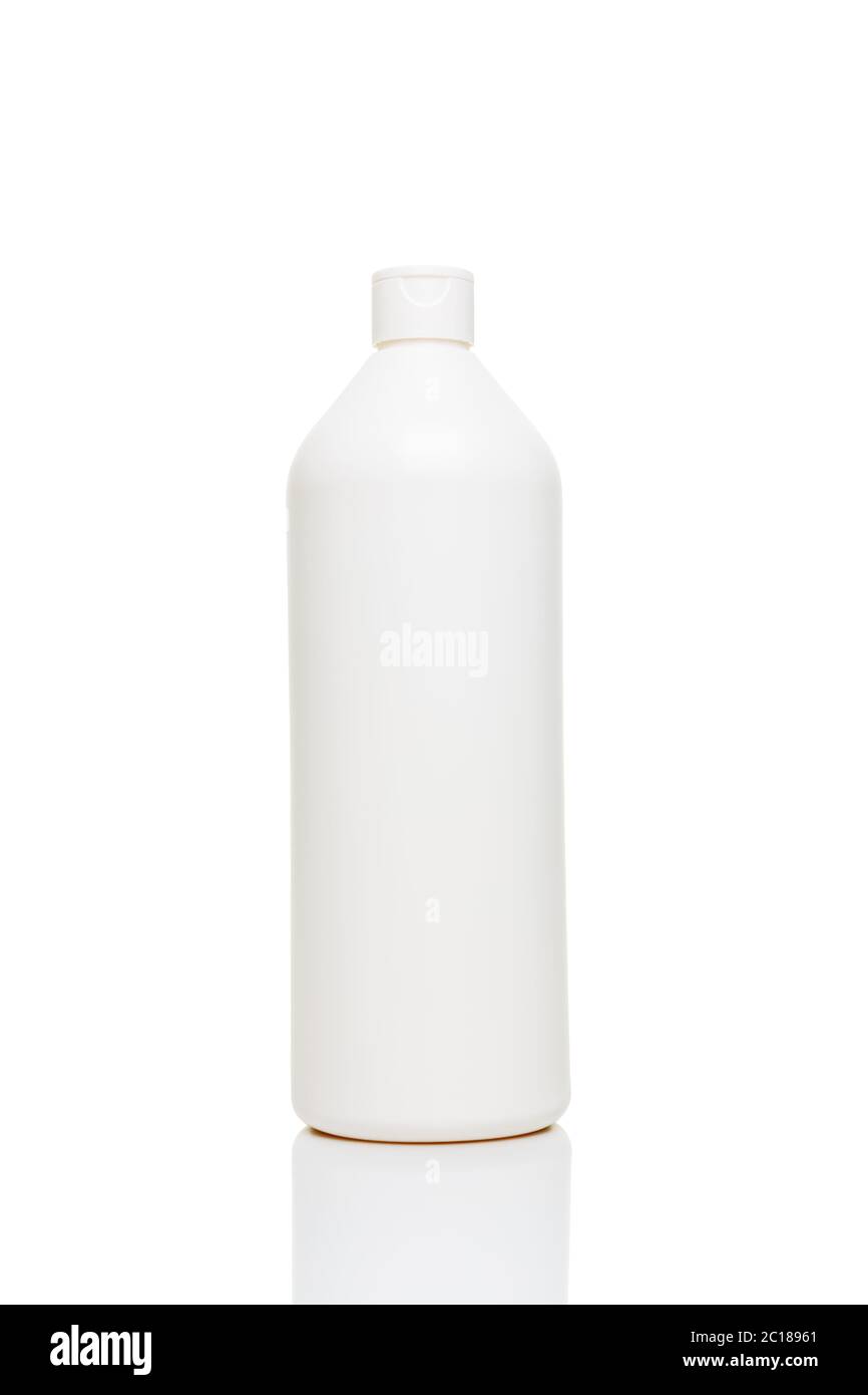 Professional salon 1 litre shampoo, conditioner or lotion bottle isolated on white , vertical