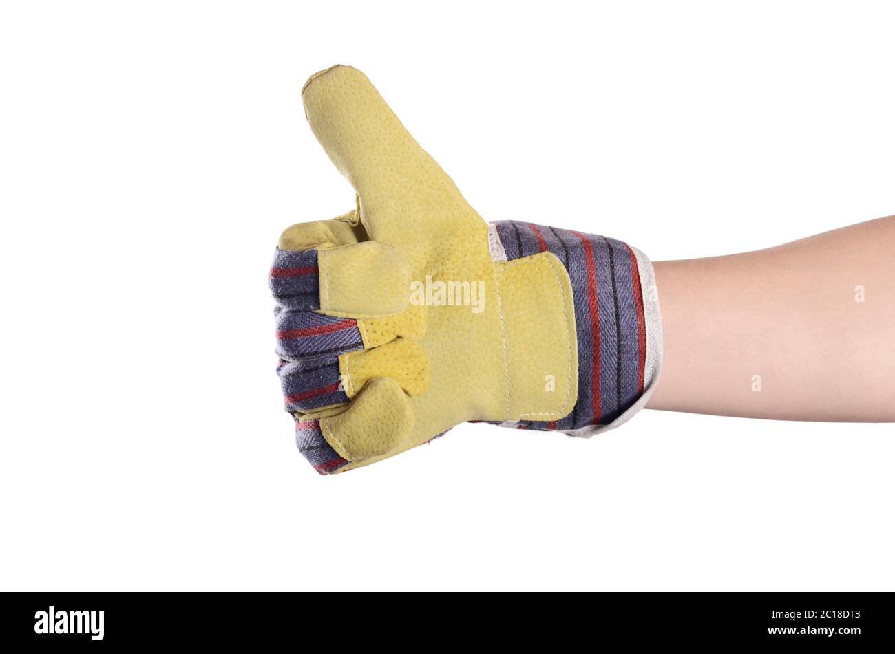 Working mens gloves on white background Stock Photo