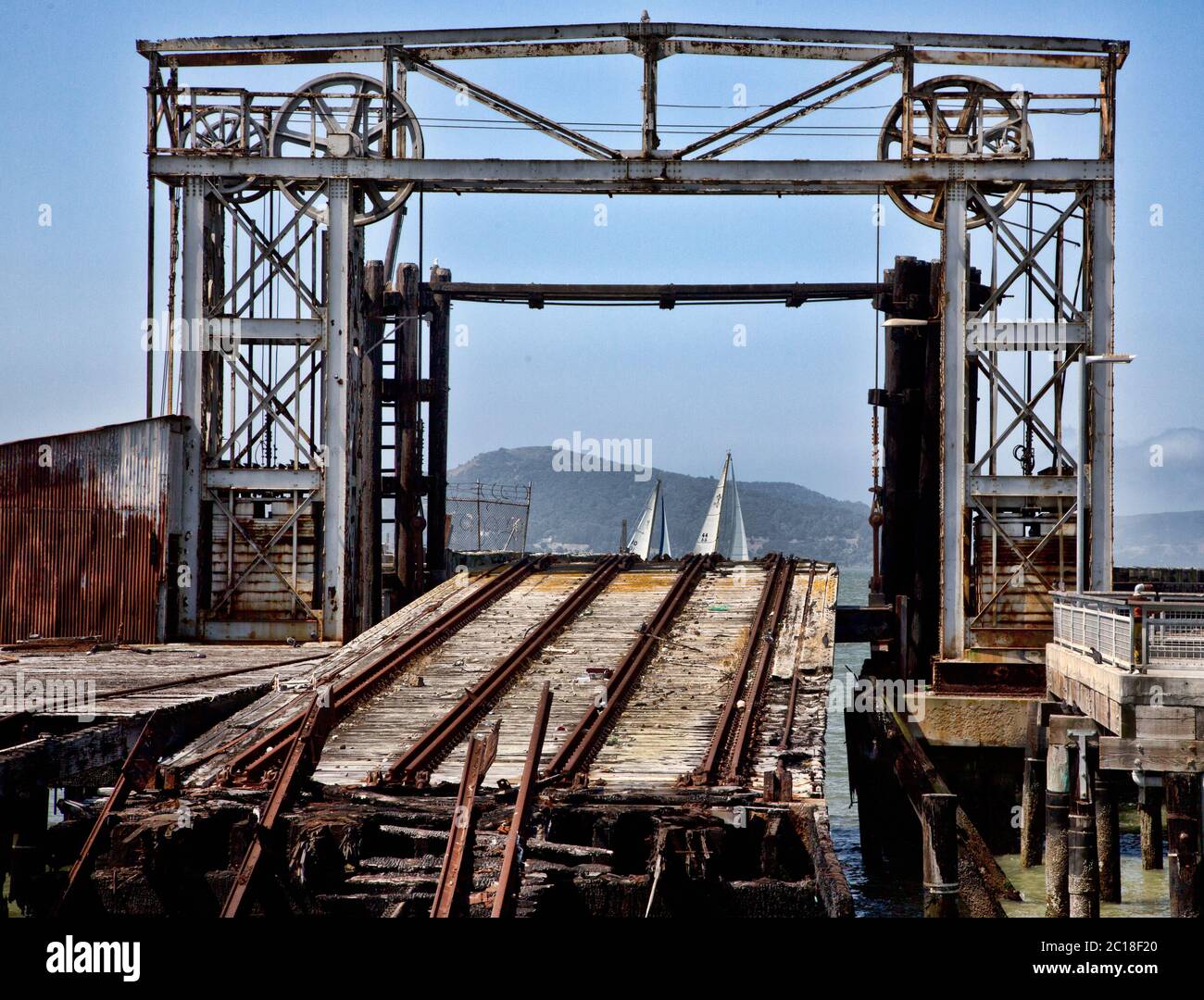 Railroad Ramps at Port Richmond in California Stock Photo Alamy