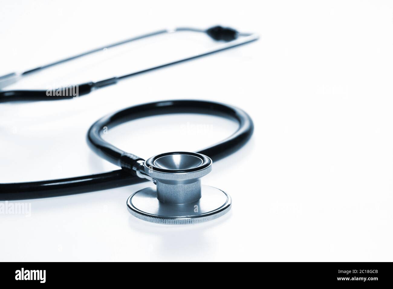 Close up view of stethoscope isolated on white background Stock Photo ...