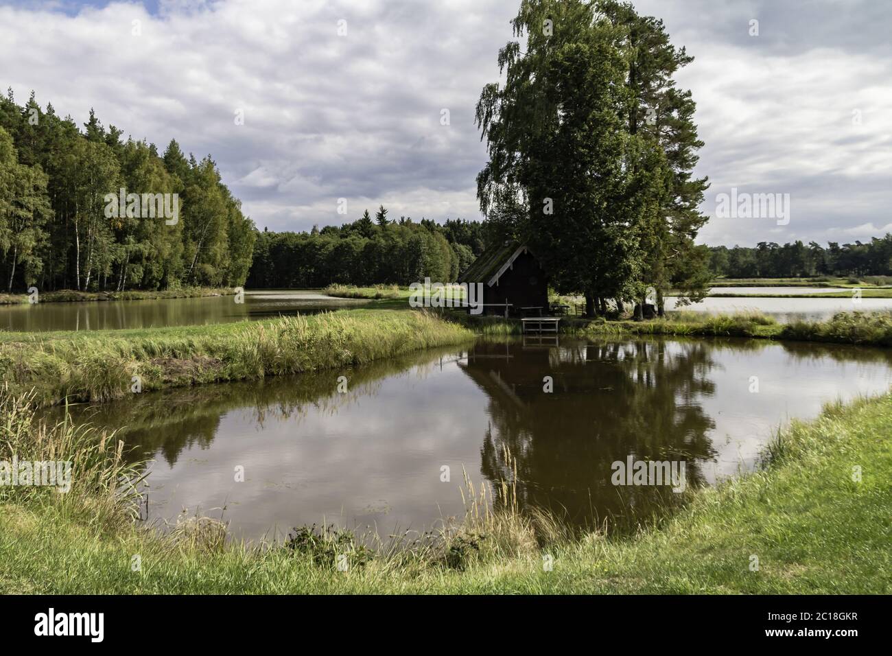 Land of thousand lakes, pond land Tirschenreuth, Upper Palatinate, Bavaria, Germany Stock Photo