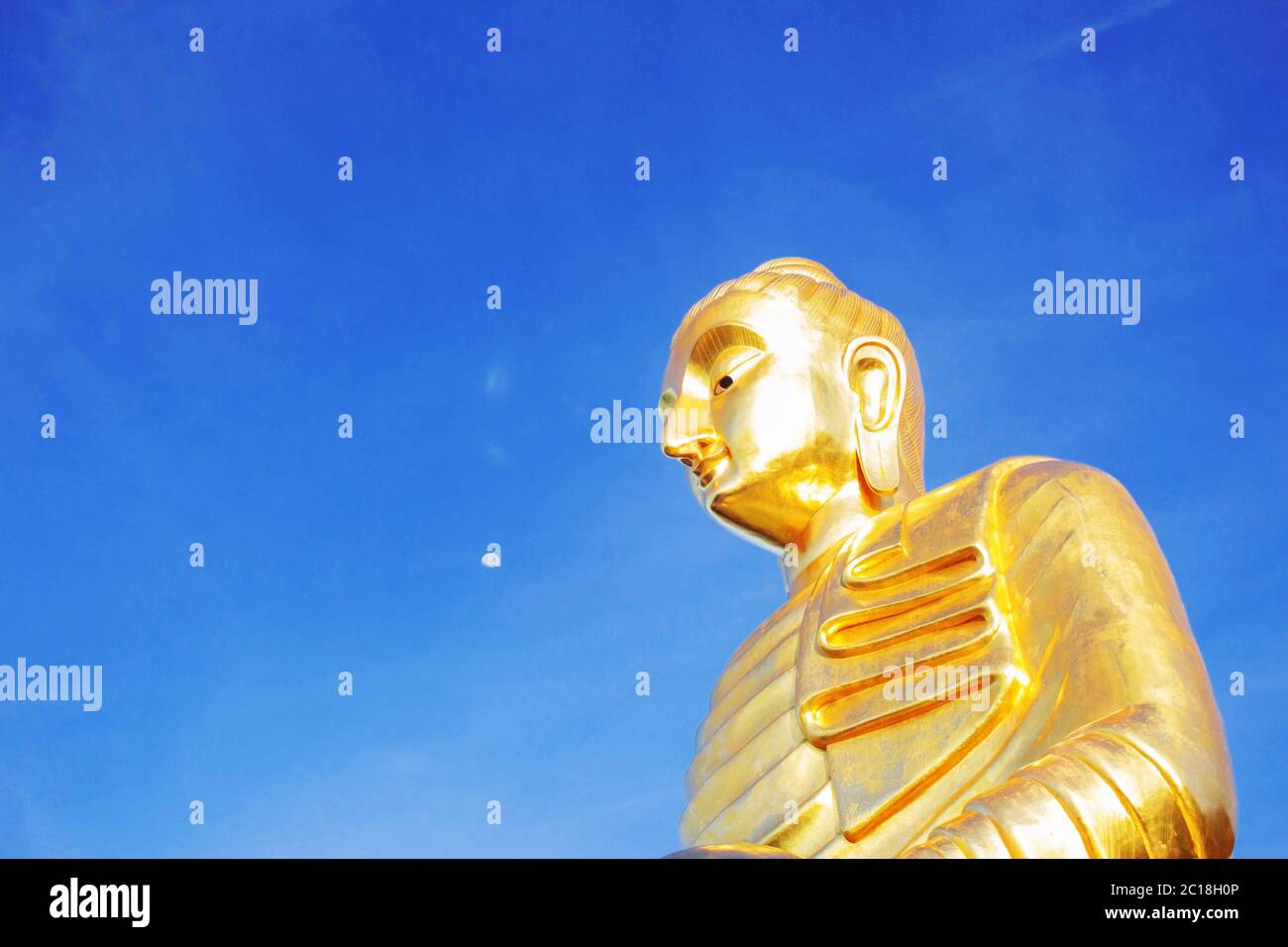 Buddha with blue sky. Stock Photo