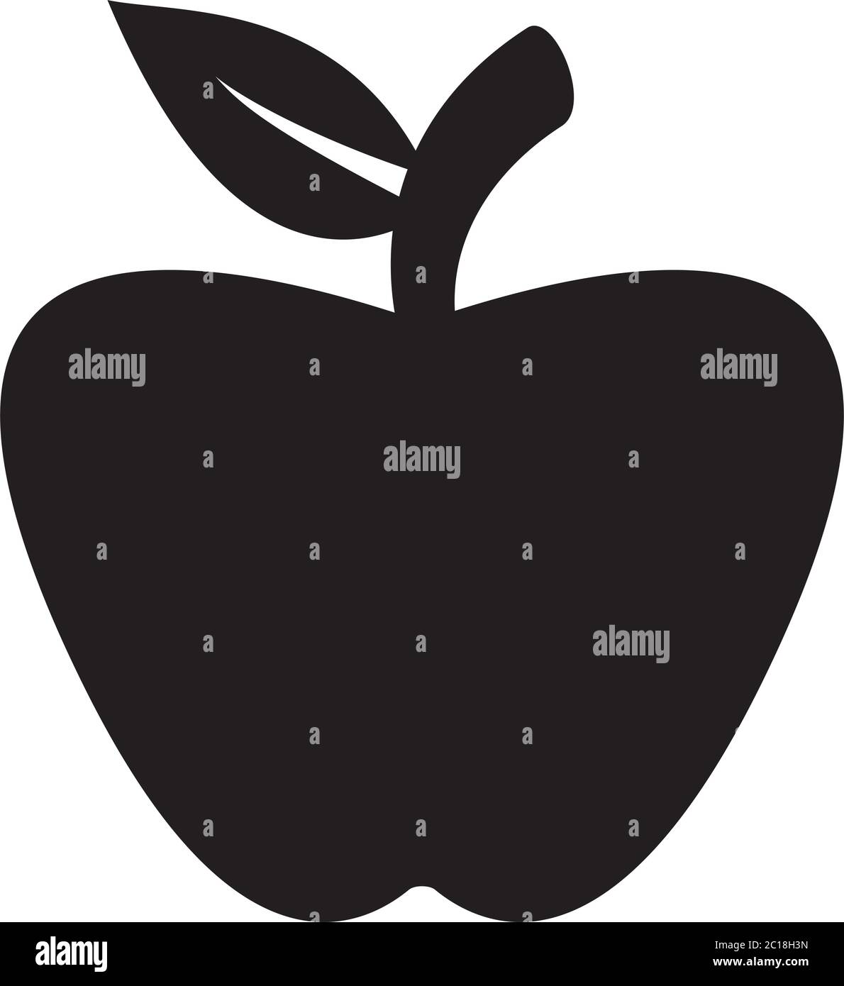 Apple Icon In Flat Style Vector Icon For Apps And Websites. Black Apple ...