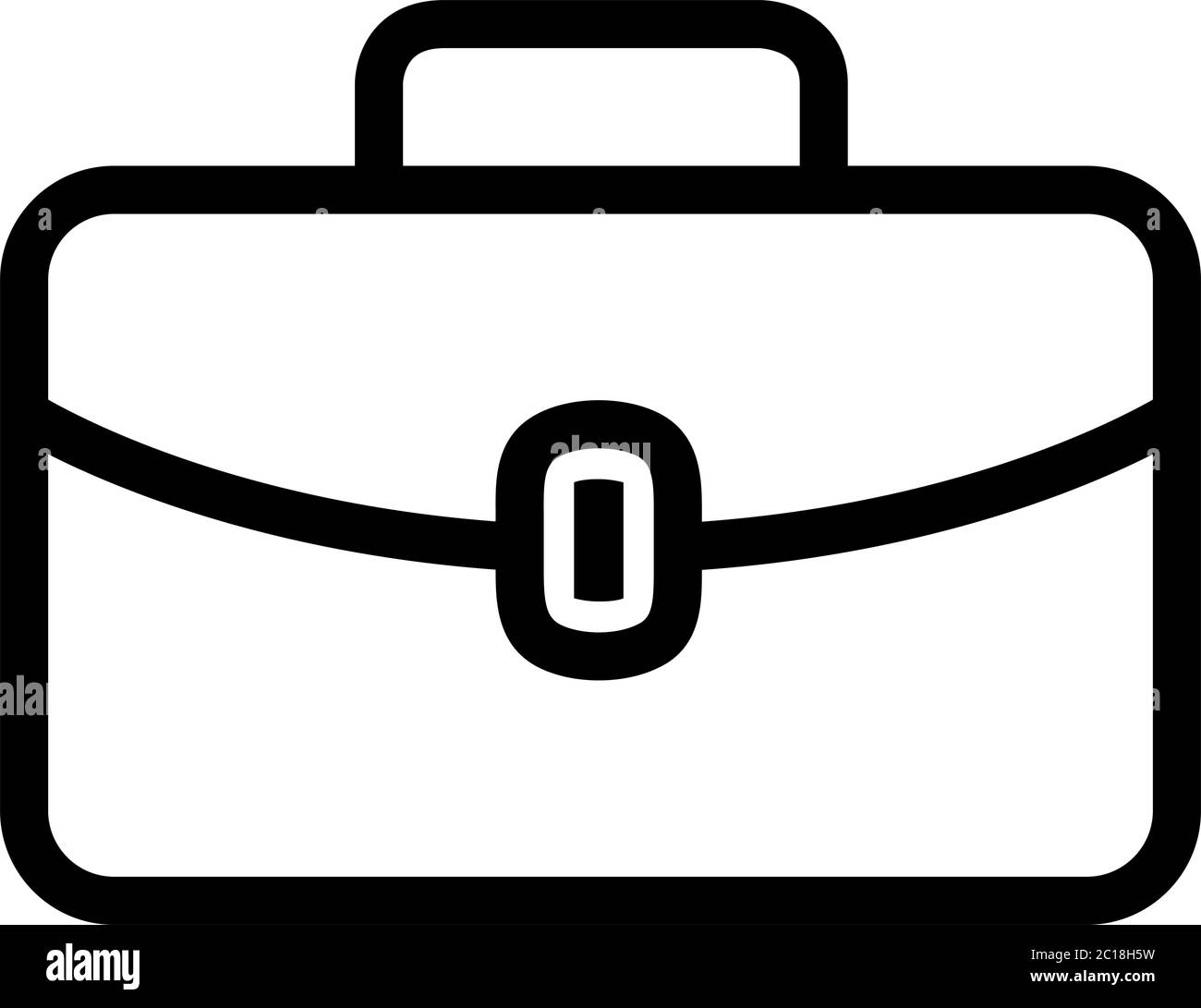 Briefcase Line Icon In Flat Style Vector For Apps, UI, Websites. Black ...