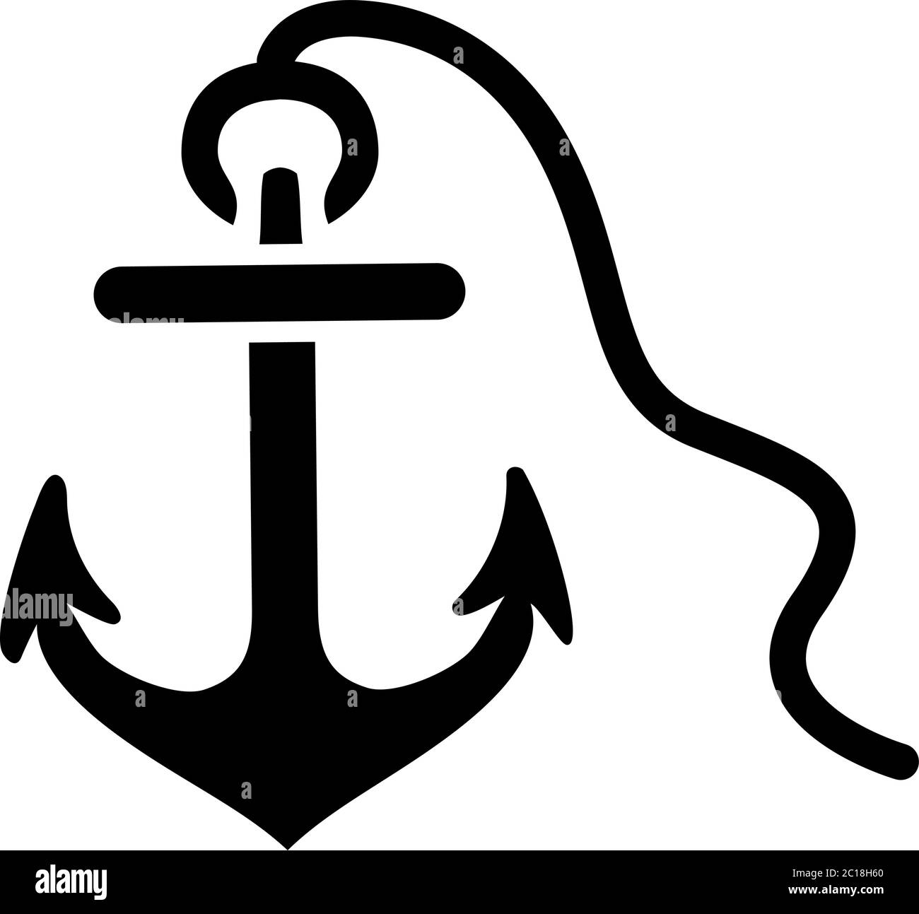 Anchor Icon In Flat Style Vector Icon For Apps And Websites. Black Icon ...