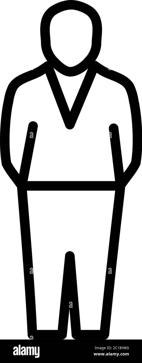 Businessman Line Icon In Flat Style Vector For Apps, UI, Websites ...