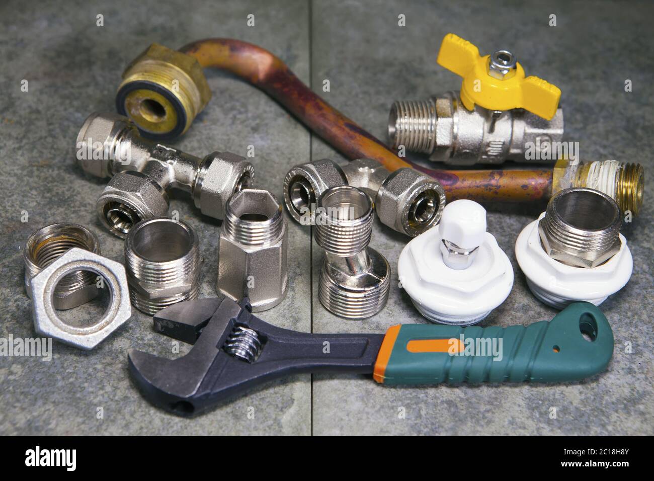 adjust wrench power grip and elements of water and gas shutoff valves