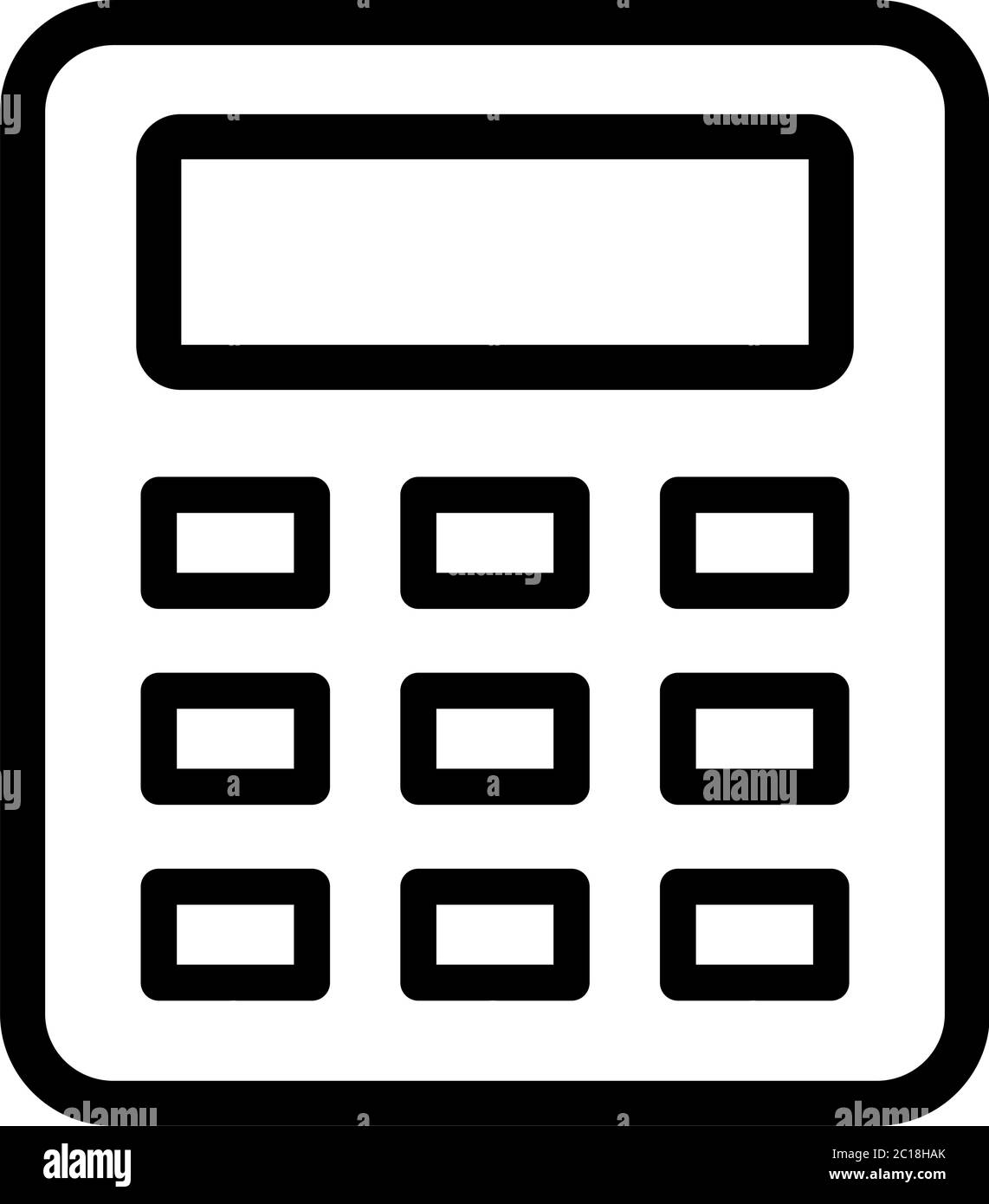 Calculator Line Icon In Flat Style Vector For Apps, UI, Websites. Black ...