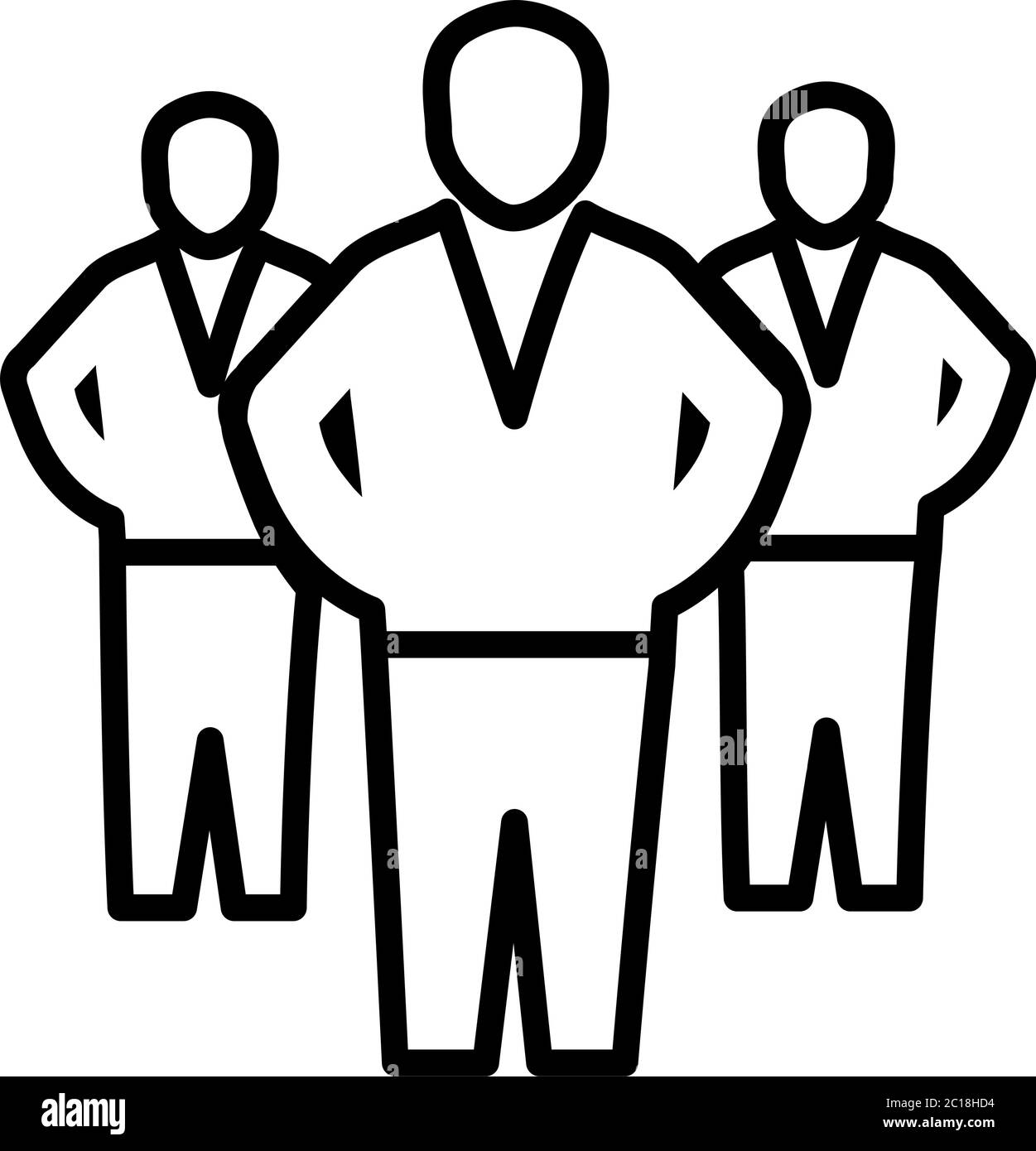 Businessman Line Icon In Flat Style Vector For Apps, UI, Websites ...