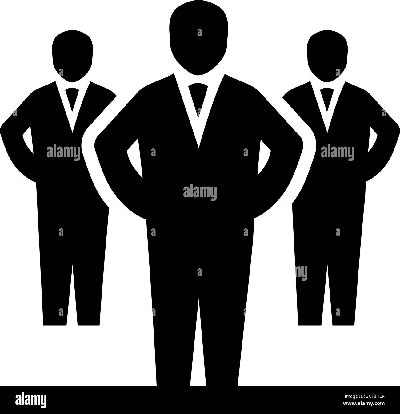 Businessman Icon In Flat Style Vector For Apps, UI, Websites. Black ...