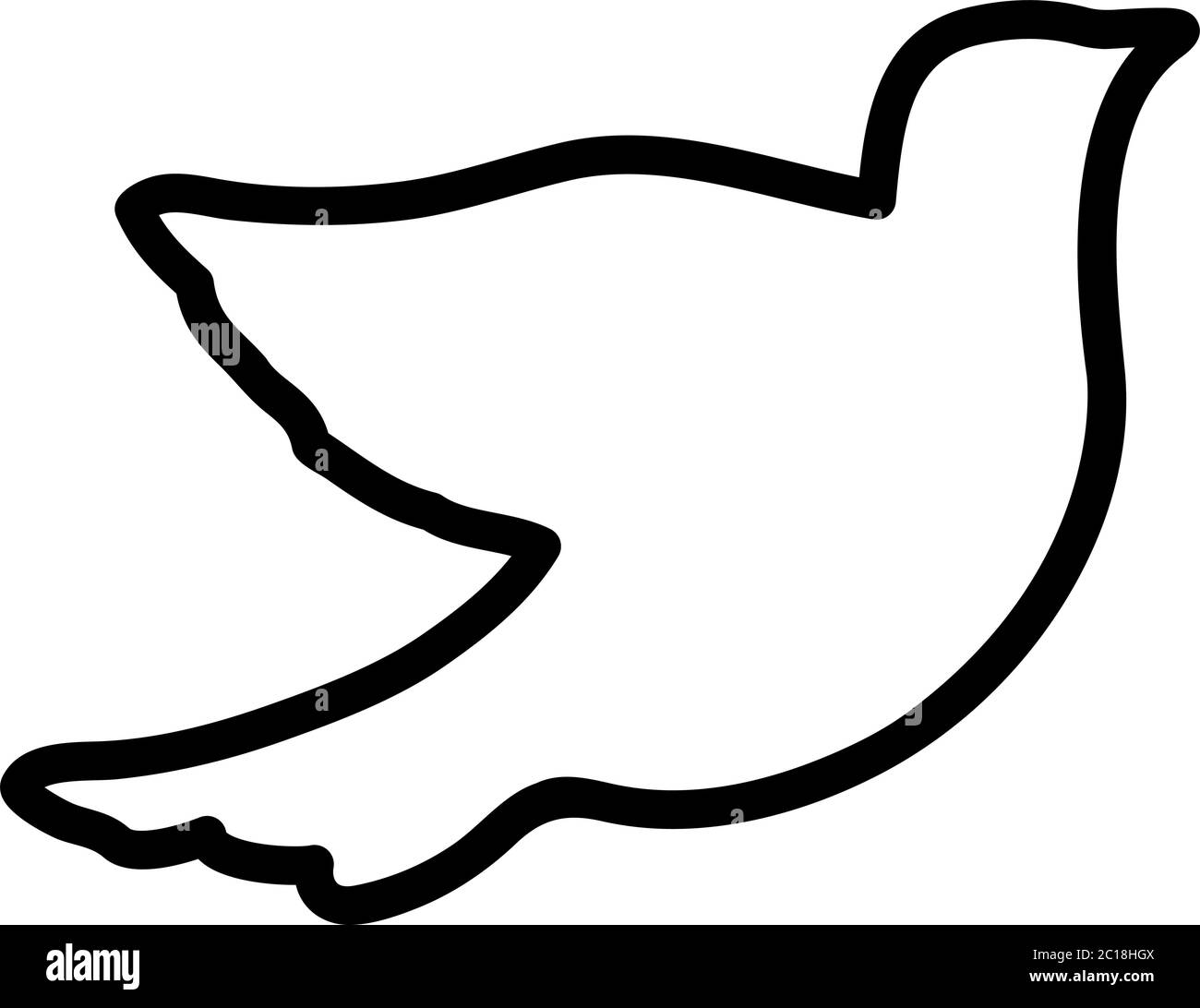 Bird Line Icon In Flat Style Vector For Apps, UI, Websites. Black Icon ...