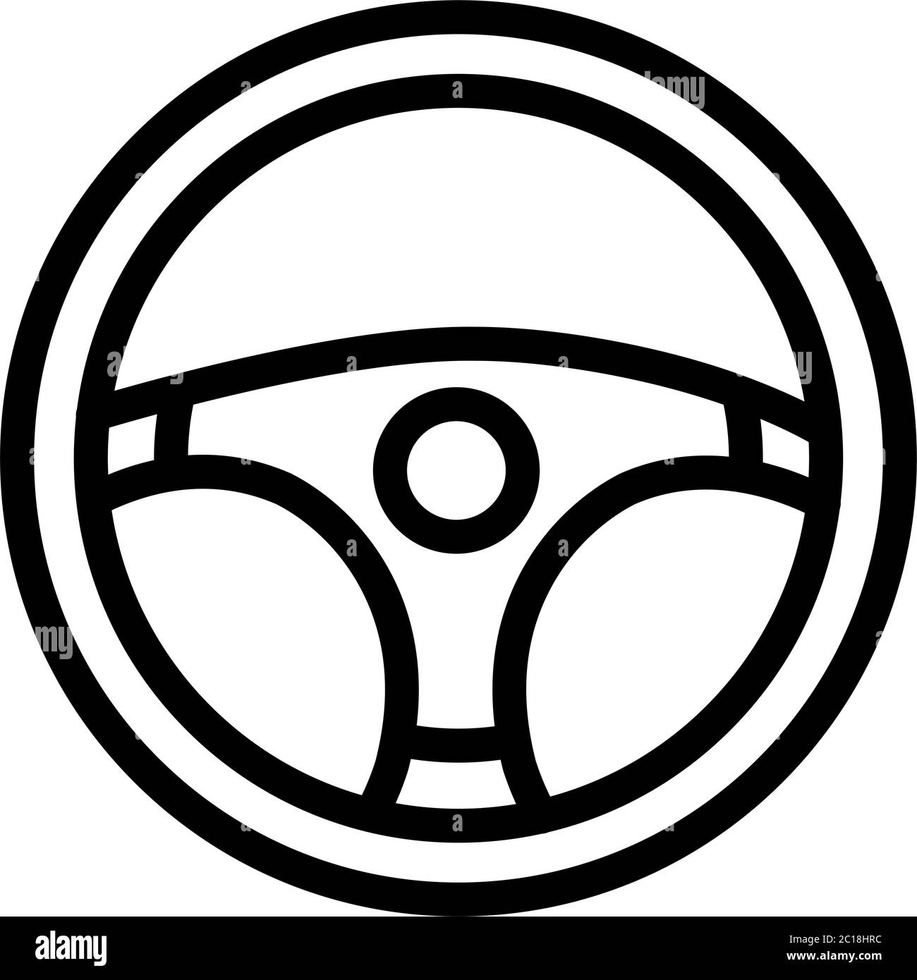Car Steering Wheel Vector In Flat Style. Black Car Drive Icon Vector  Illustration Stock Vector Image & Art - Alamy