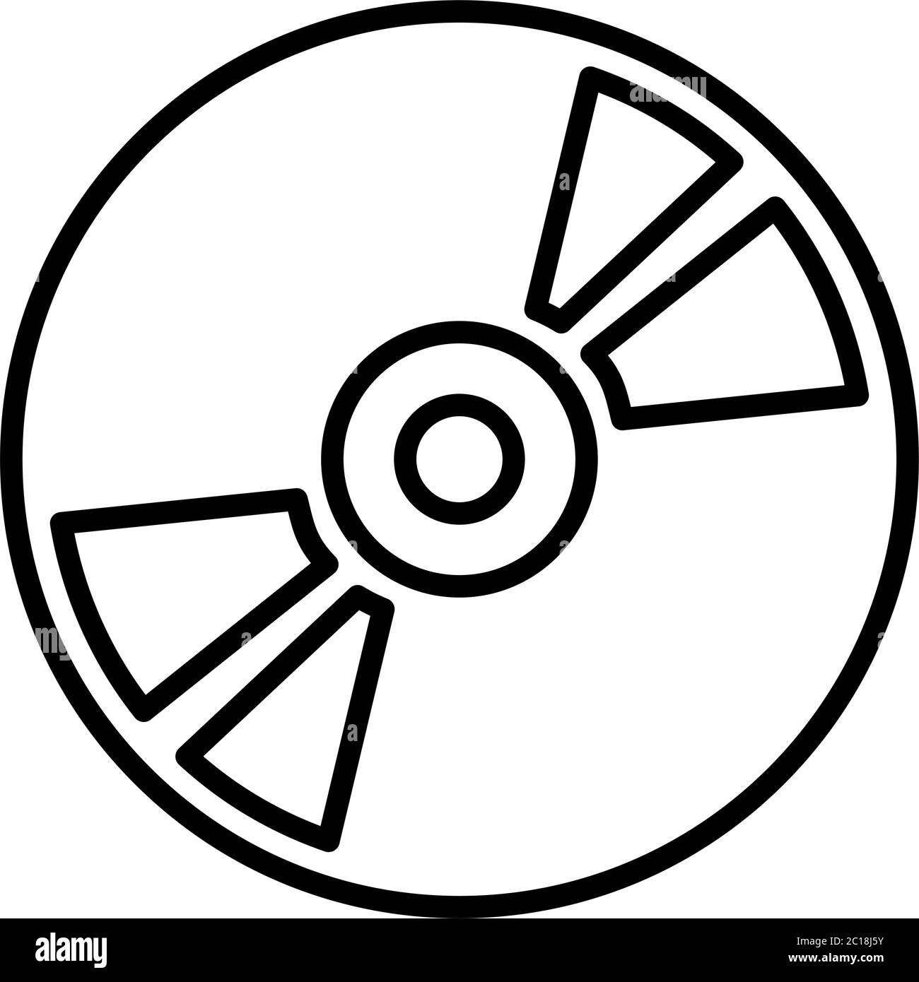 DVD or CD Line Icon In Flat Style Vector Icon For Apps, UI, Websites ...