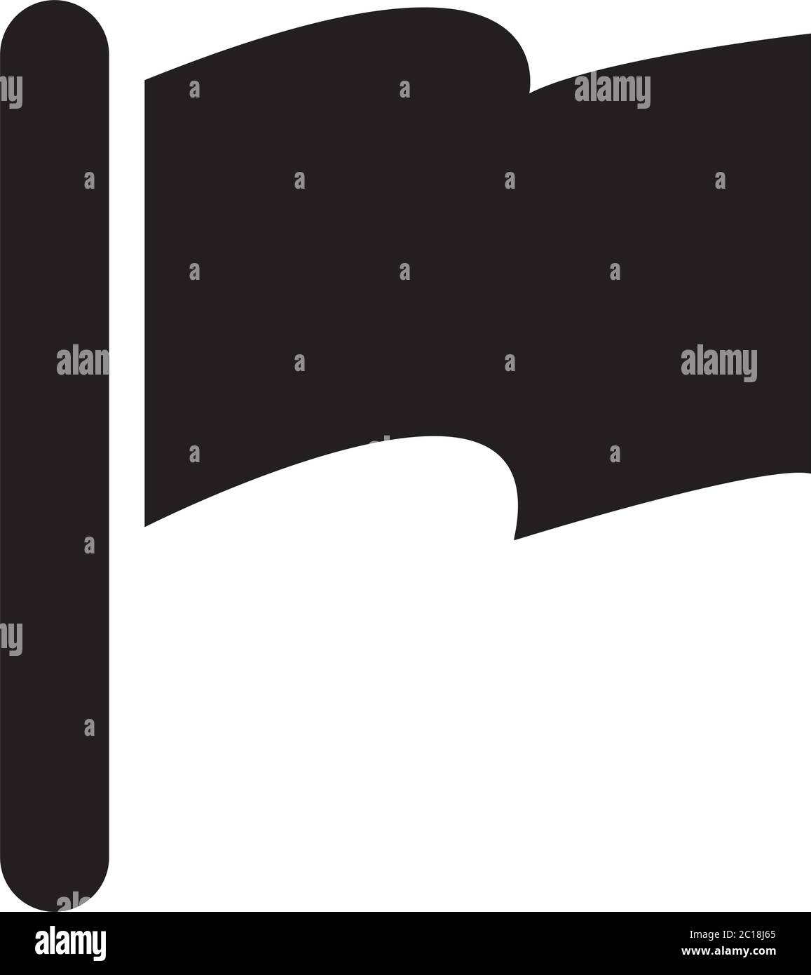 Flag Icon In Flat Style Vector For App, UI, Websites. Black Icon Vector ...