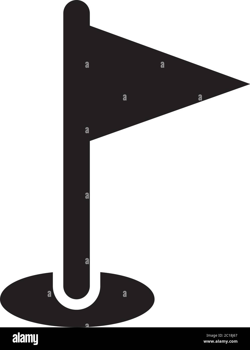 Flag Icon In Flat Style Vector For App, UI, Websites. Black Icon Vector ...