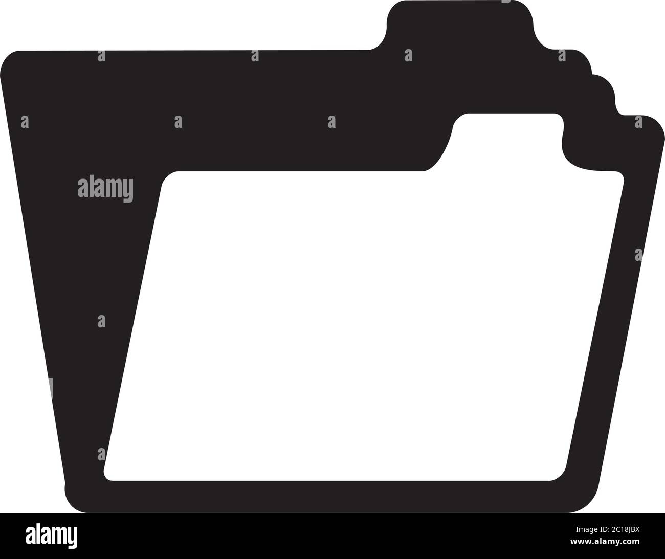 Folder Icon In Flat Style Vector For App, UI, Websites. Black Icon ...
