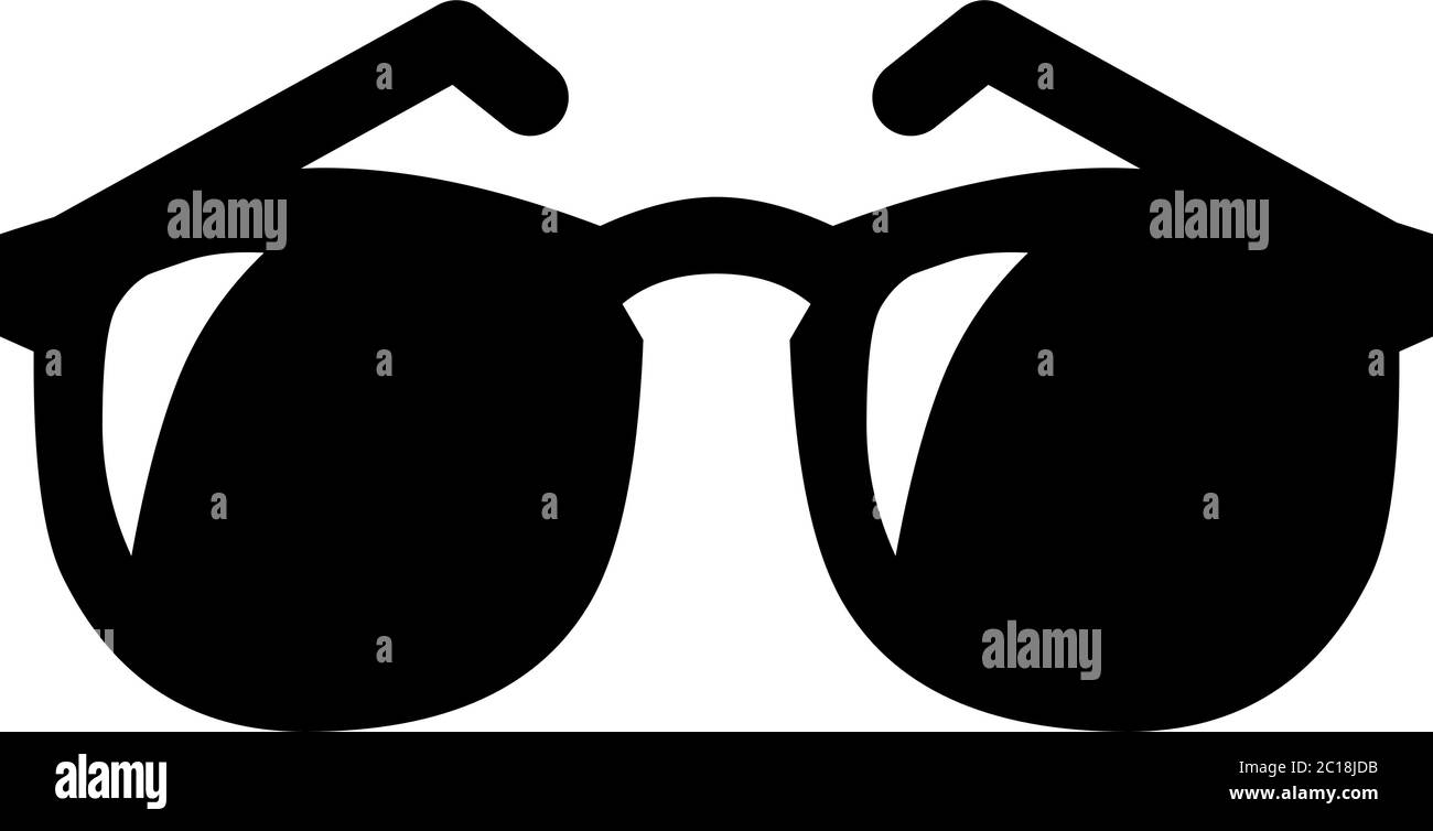 Glasses Icon In Flat Style Vector For App, UI, Websites. Black Icon ...