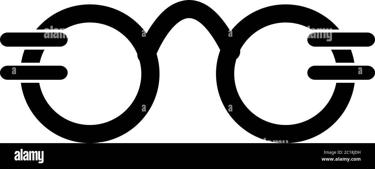 Glasses Icon In Flat Style Vector For App, UI, Websites. Black Icon ...