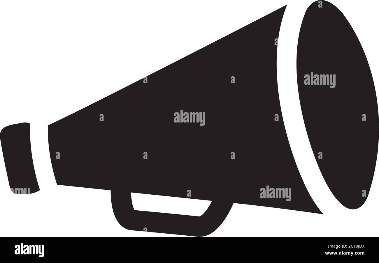 Megaphone Icon In Flat Style Vector For Apps, UI, sites. Loudspeaker