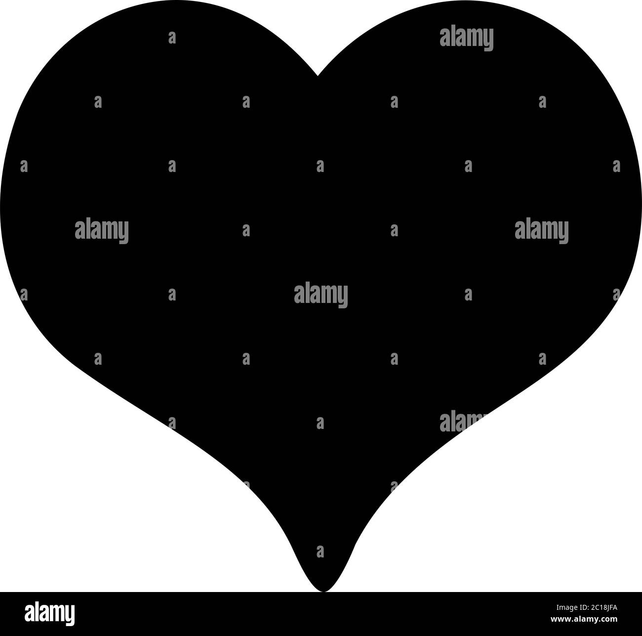 Heart Icon In Flat Style Vector For App, UI, Websites. Black Love Icon ...